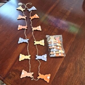 Debi Lilly Pastel Bunny Garland - Yellow, Peach, Purple, Orange